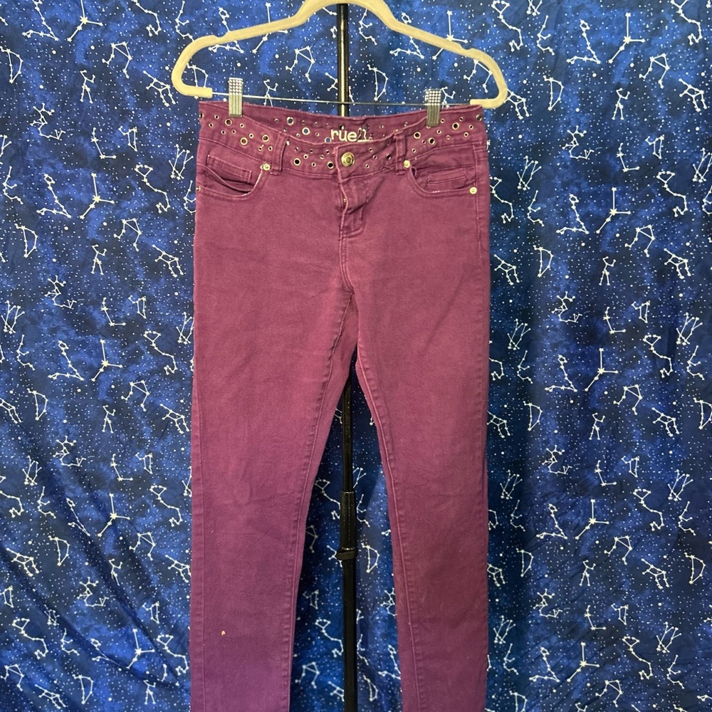 Rue21 Purple Skinny Jeans Vibrant Style